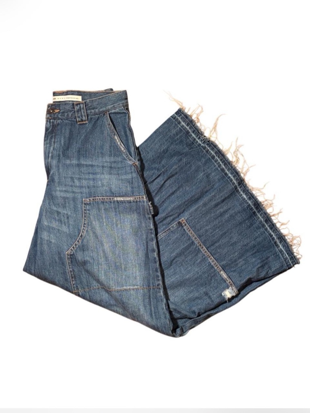 SOLD-LIKE ITEMS IN CLOSET 
Niko and… Wide Leg Patchwork Raw Hem Denim Jeans L - Picture 6 of 8